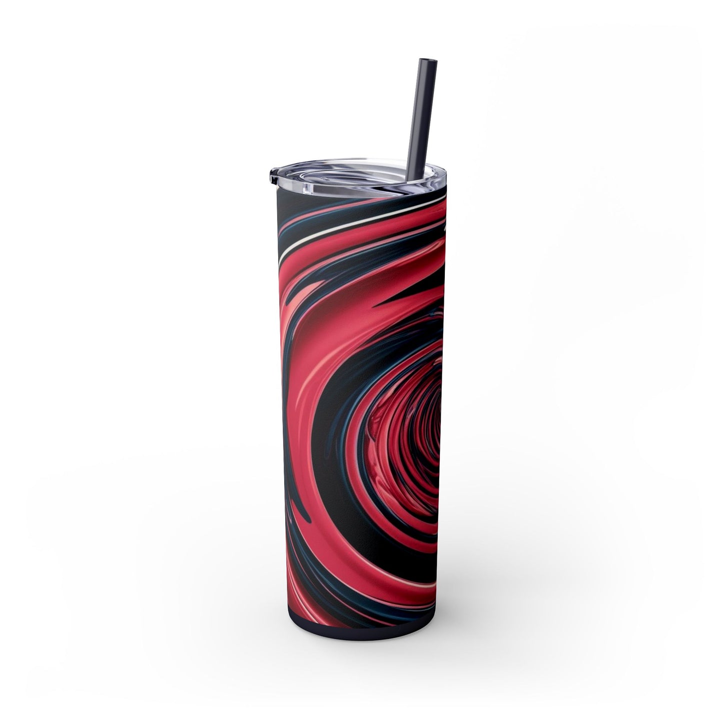 Optical Illusion Skinny Tumbler with Straw, 20oz