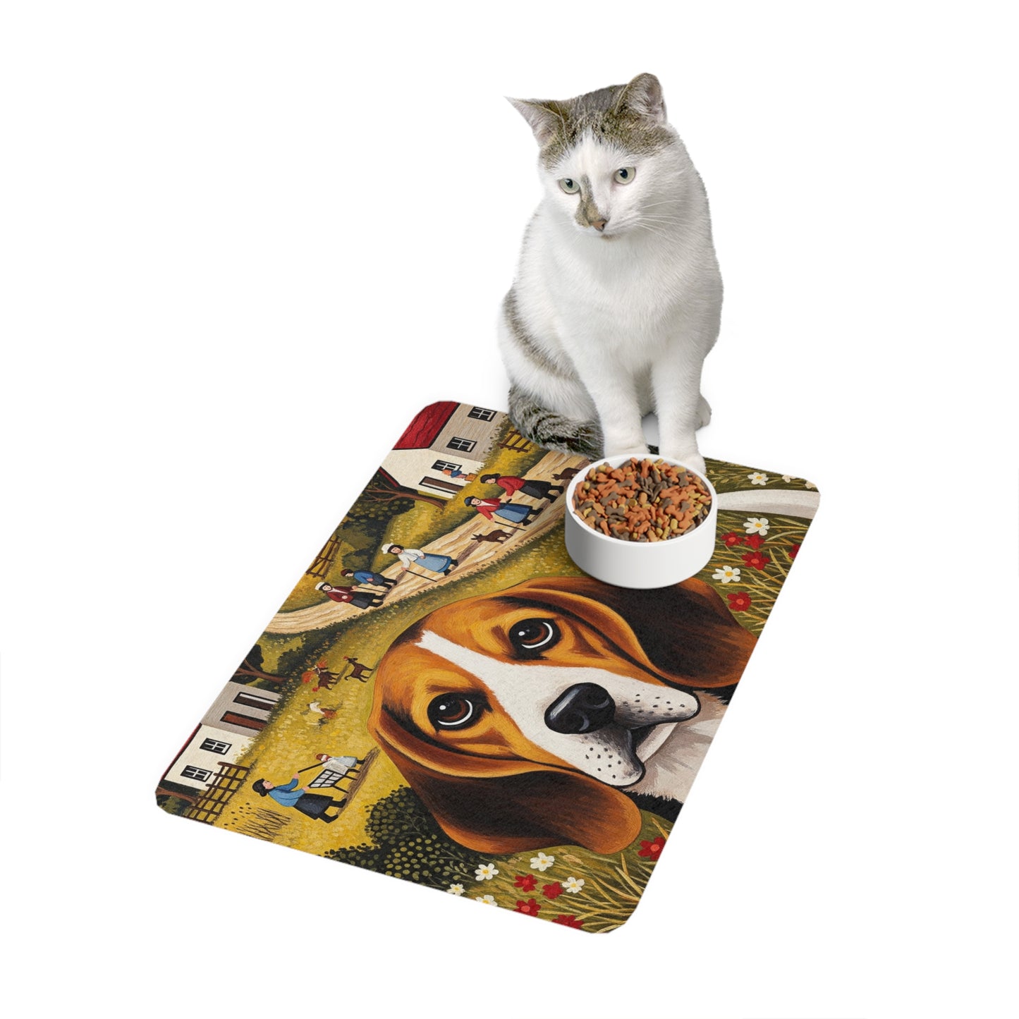 Pet Food Mat (12x18) - Beagle