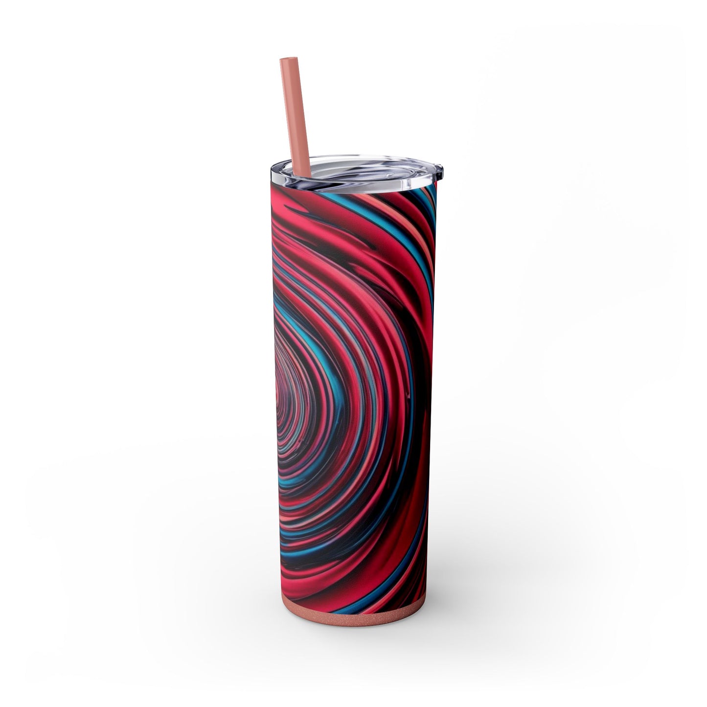 Optical Illusion Skinny Tumbler with Straw, 20oz