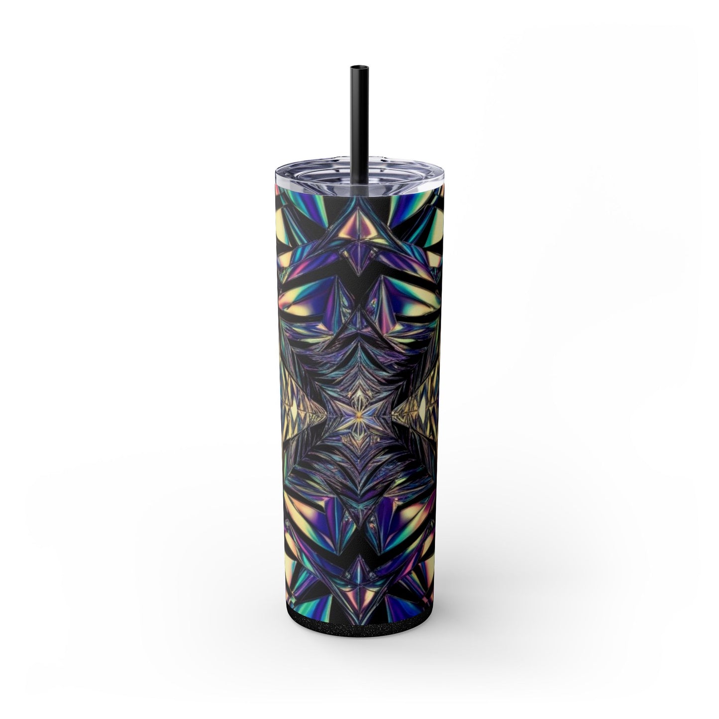 Optical Illusion Skinny Tumbler with Straw, 20oz