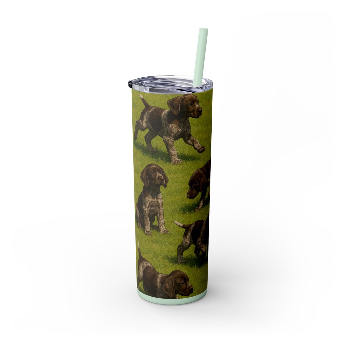 German Shorthaired Pointer puppies Tumbler with Straw, 20oz