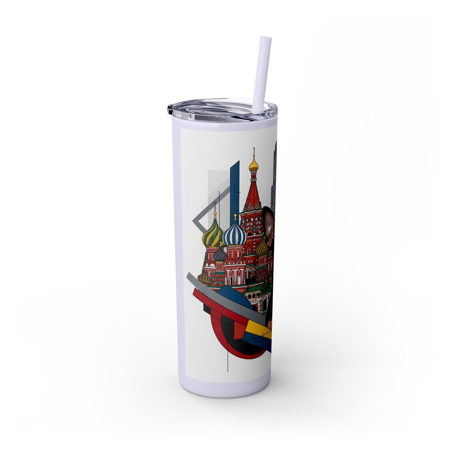 Russian Toy Skinny Tumbler with Straw, 20oz