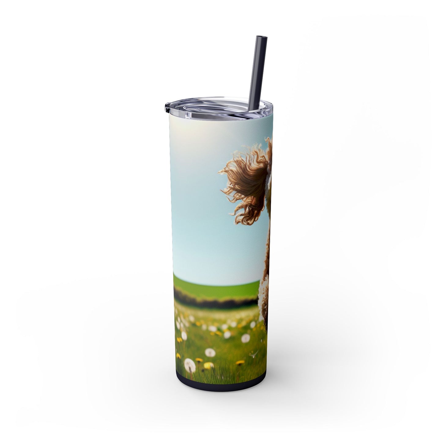 Spoodle Skinny Tumbler with Straw, 20oz