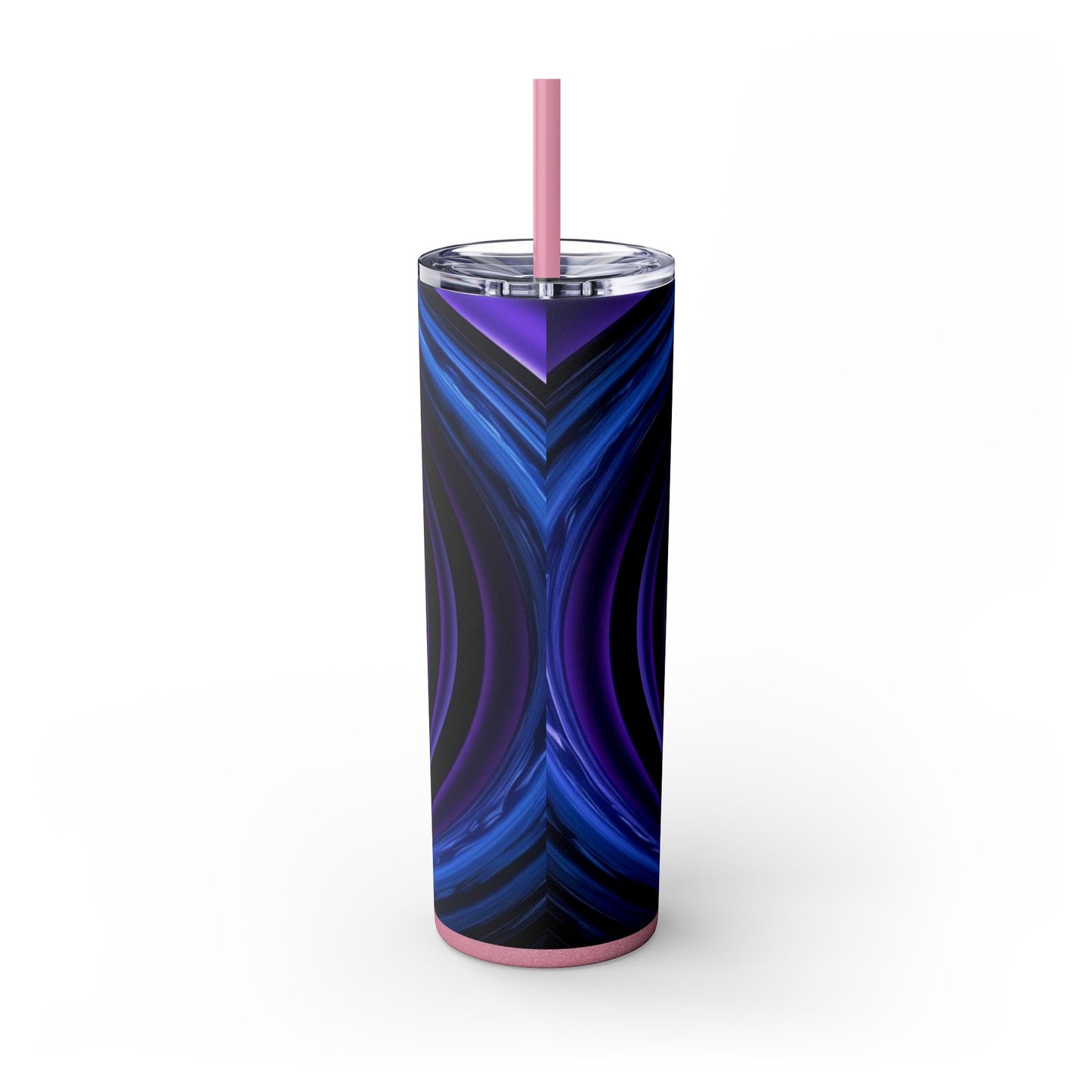 Optical Illusion Skinny Tumbler with Straw, 20oz