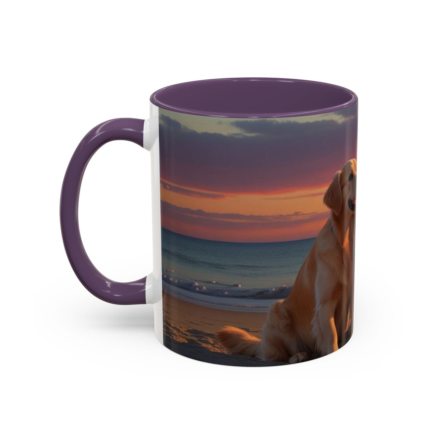 Golden Retriever Love Accent Coffee Mug - Perfect Gift for Dog Lovers