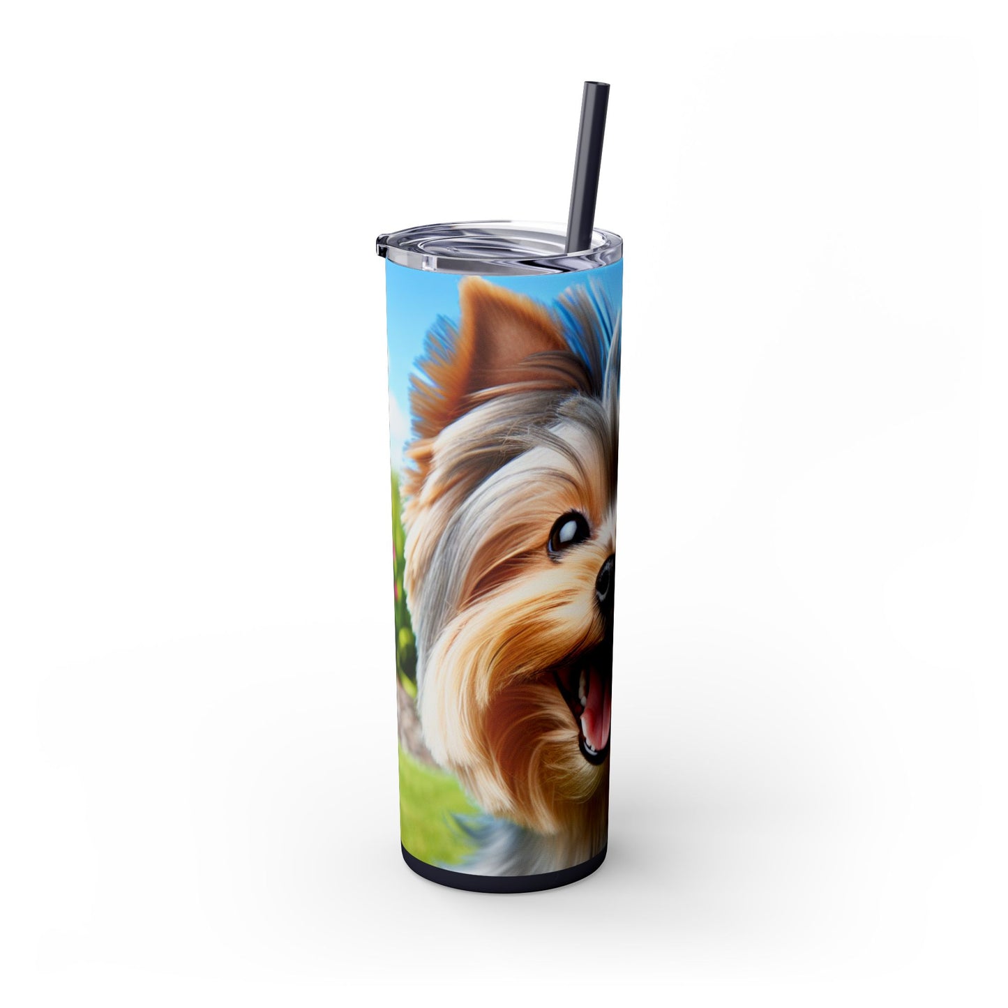 Australian Silky Terrier Tumbler with Straw, 20oz