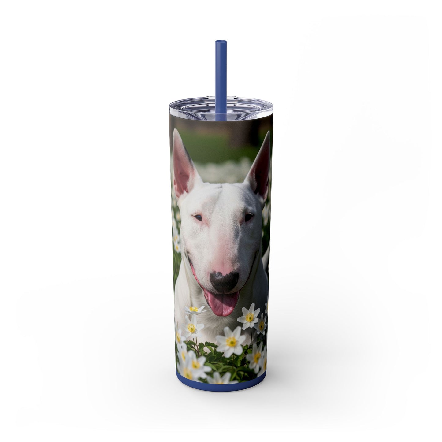 Bull Terrier Tumbler with Straw, 20oz