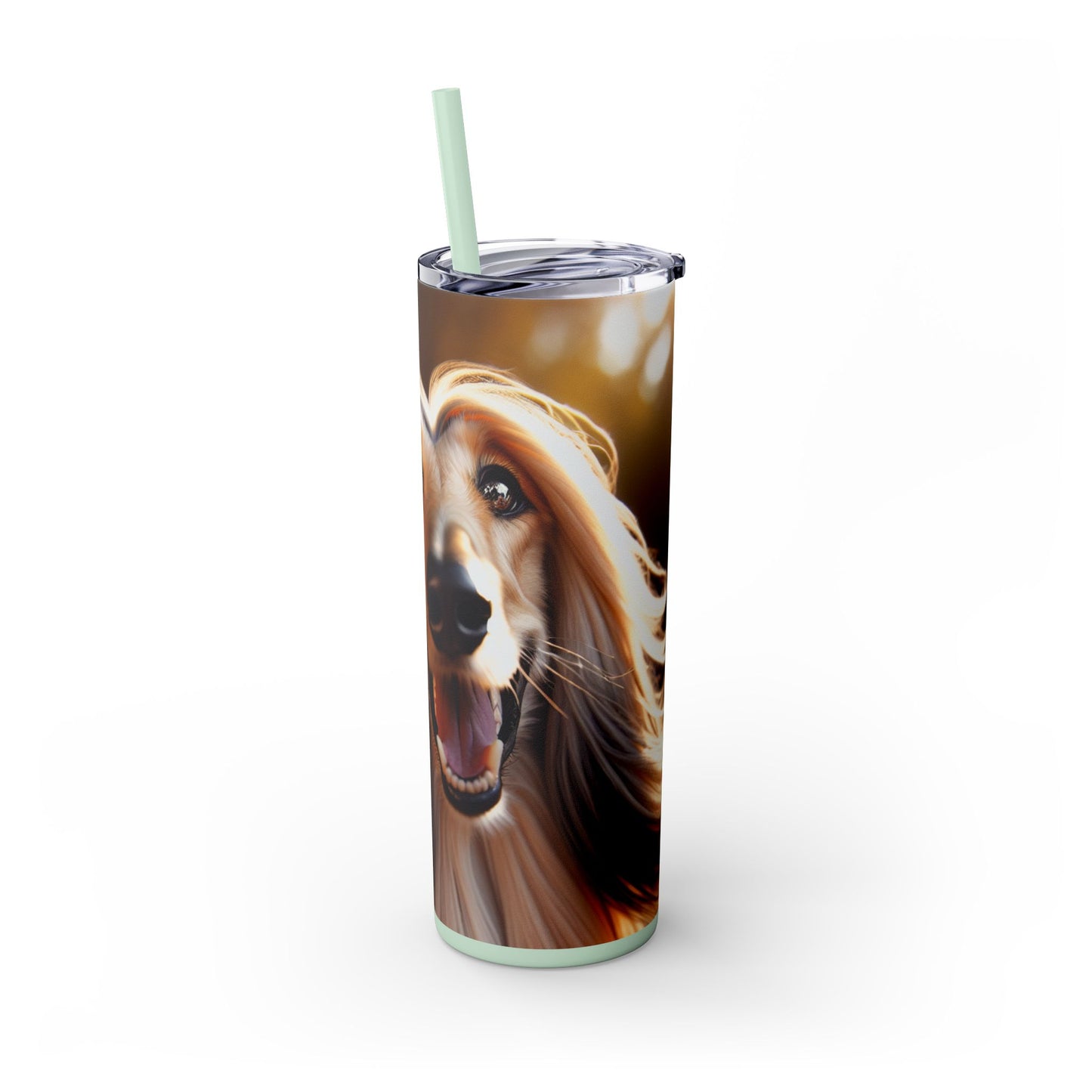 Afghan Hound Tumbler with Straw, 20oz