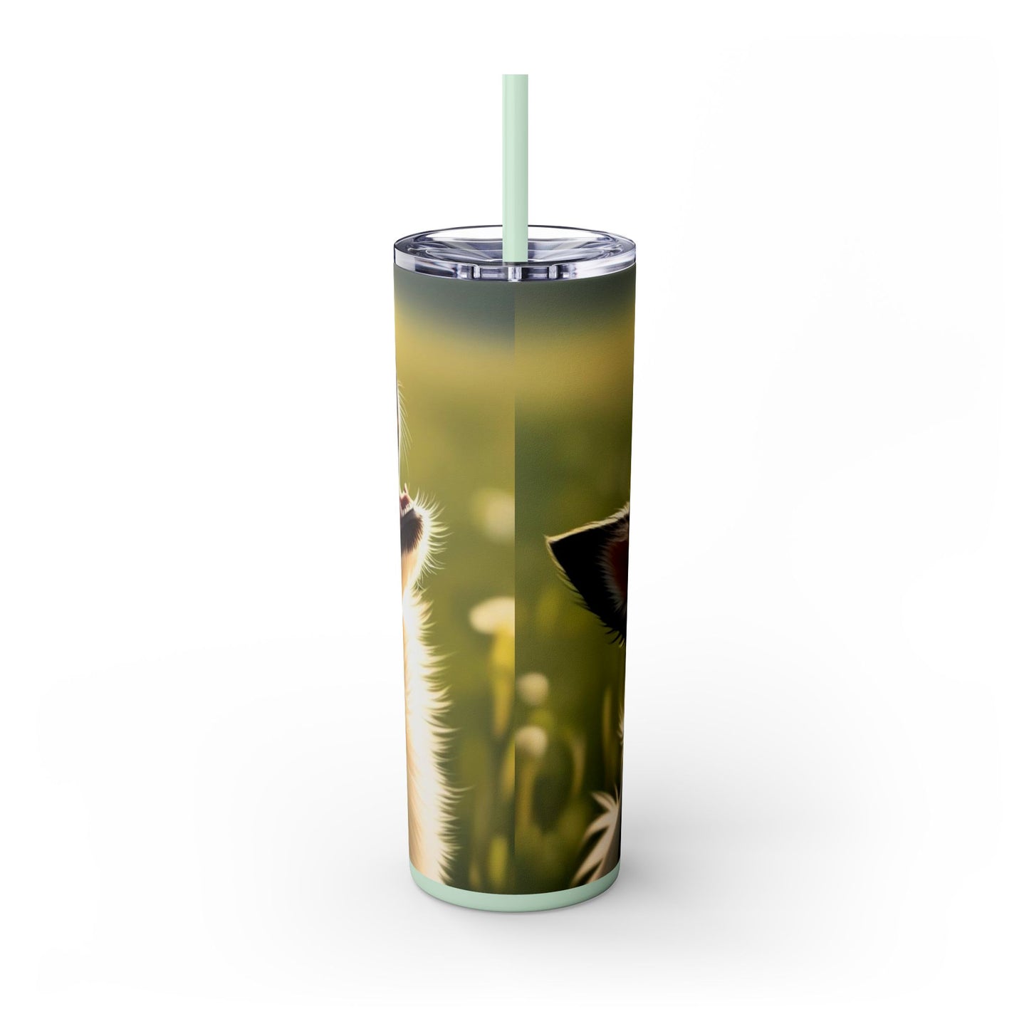 Swedish Vallhund Skinny Tumbler with Straw, 20oz