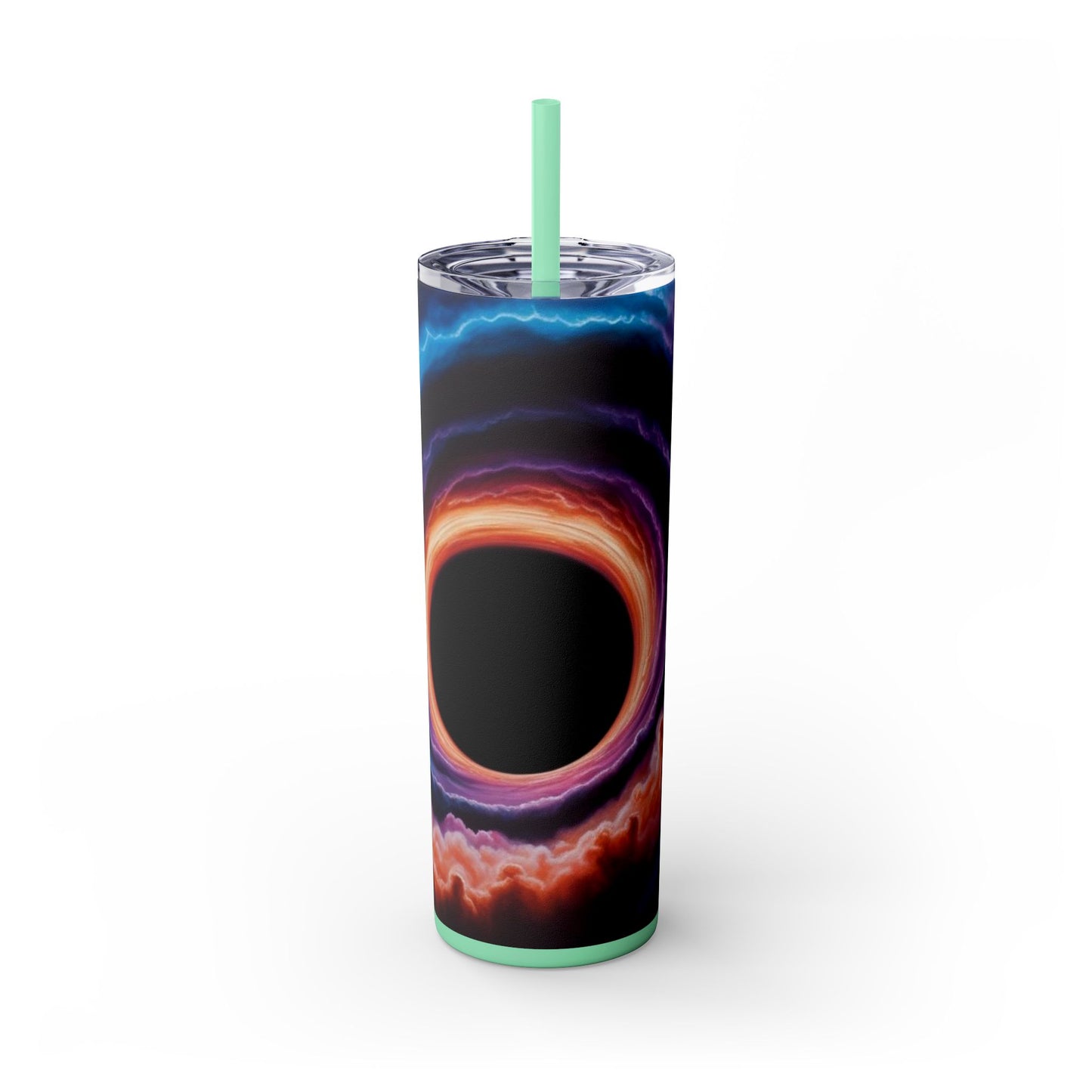 Optical Illusion Skinny Tumbler with Straw, 20oz