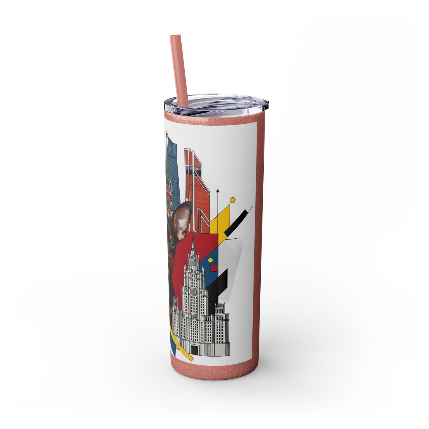 Russian Toy Skinny Tumbler with Straw, 20oz