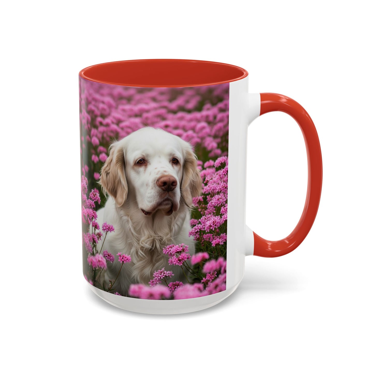 Clumber Spaniel Accent Coffee Mug - Perfect Gift for Dog Lovers