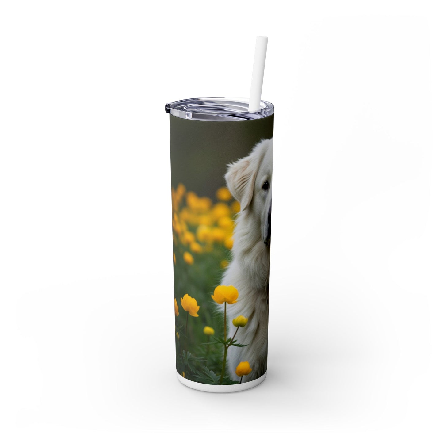 Romanian Mioritic Shepherd Dog Tumbler with Straw, 20oz