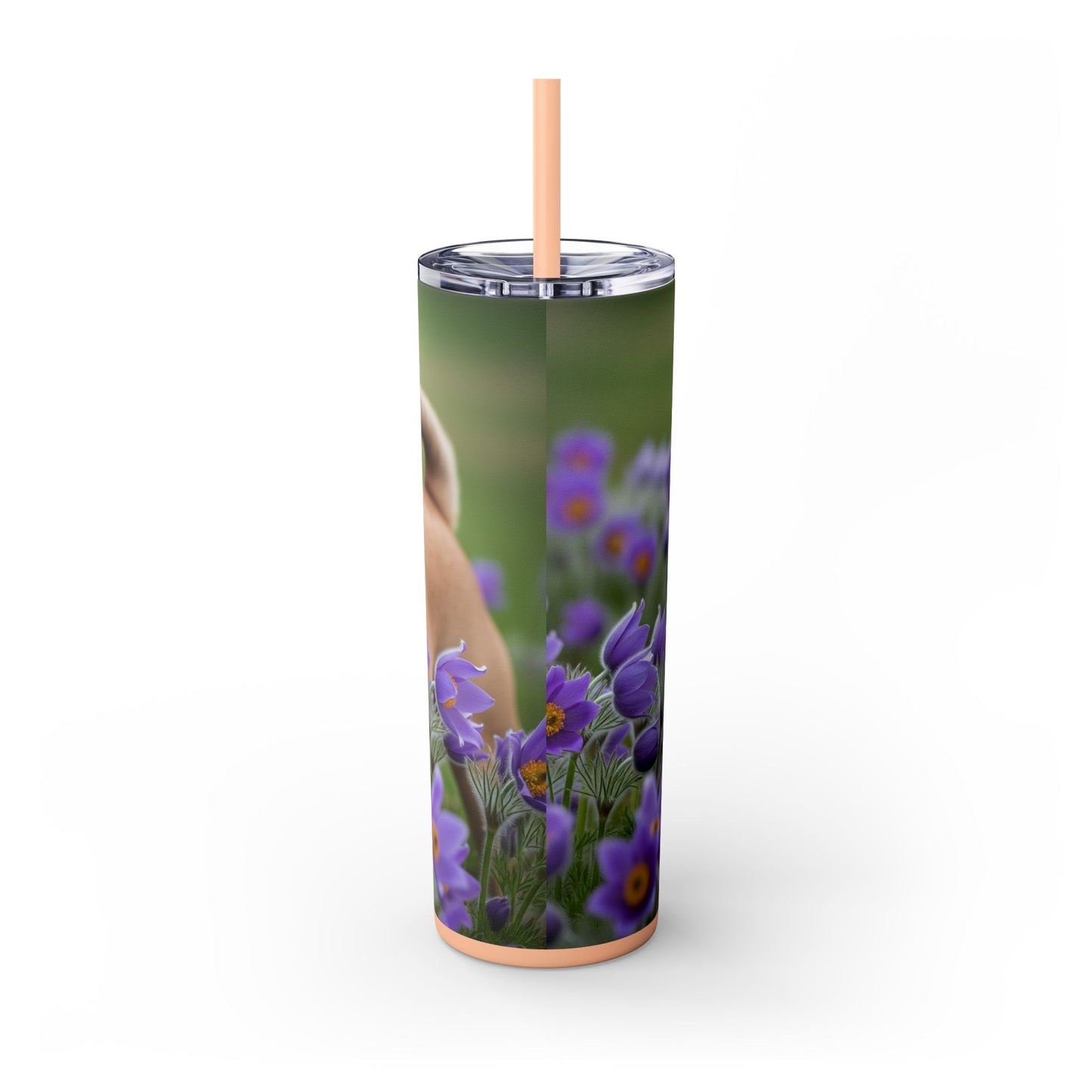 French Bulldog Skinny Tumbler with Straw, 20oz