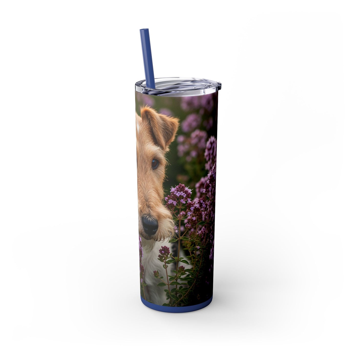 Fox Terrier Tumbler with Straw, 20oz