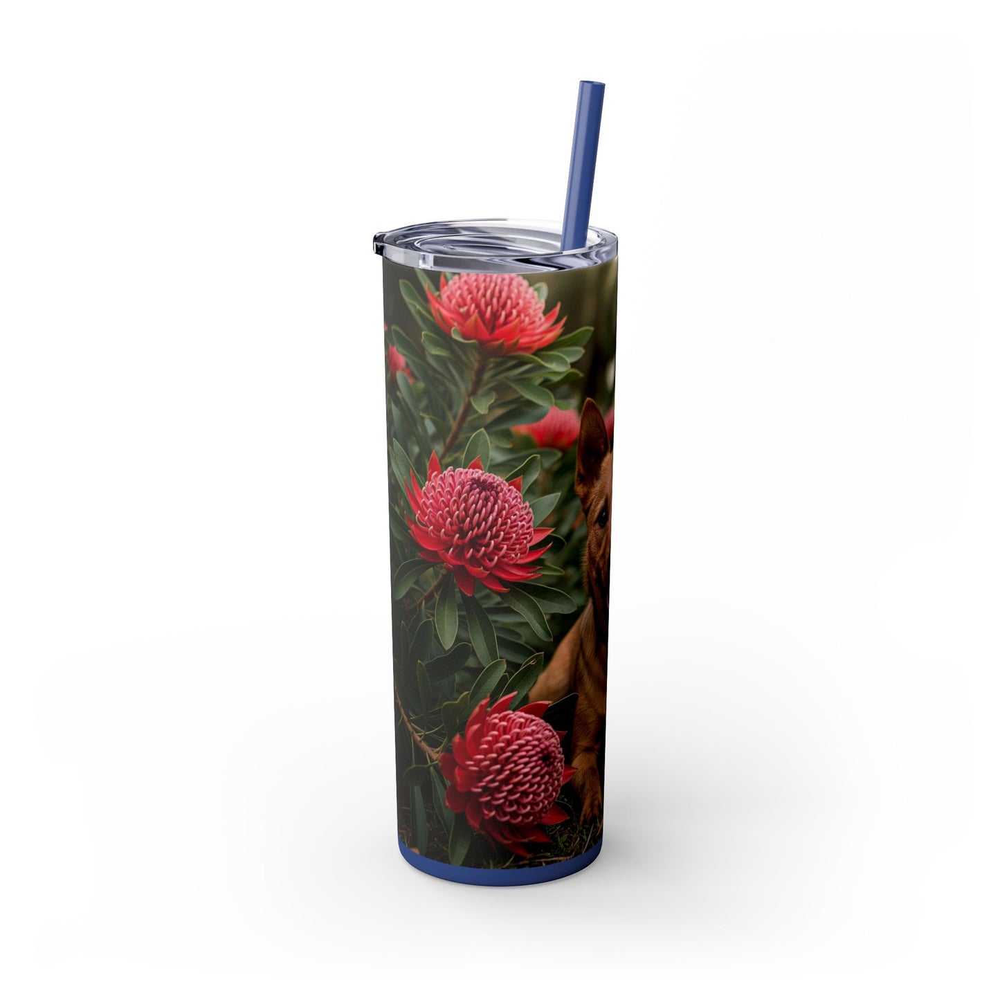 Australian Terrier Skinny Tumbler with Straw, 20oz