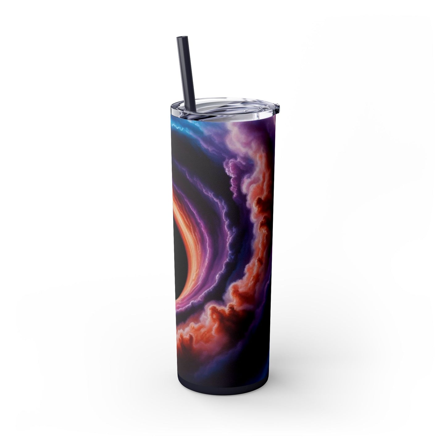 Optical Illusion Skinny Tumbler with Straw, 20oz