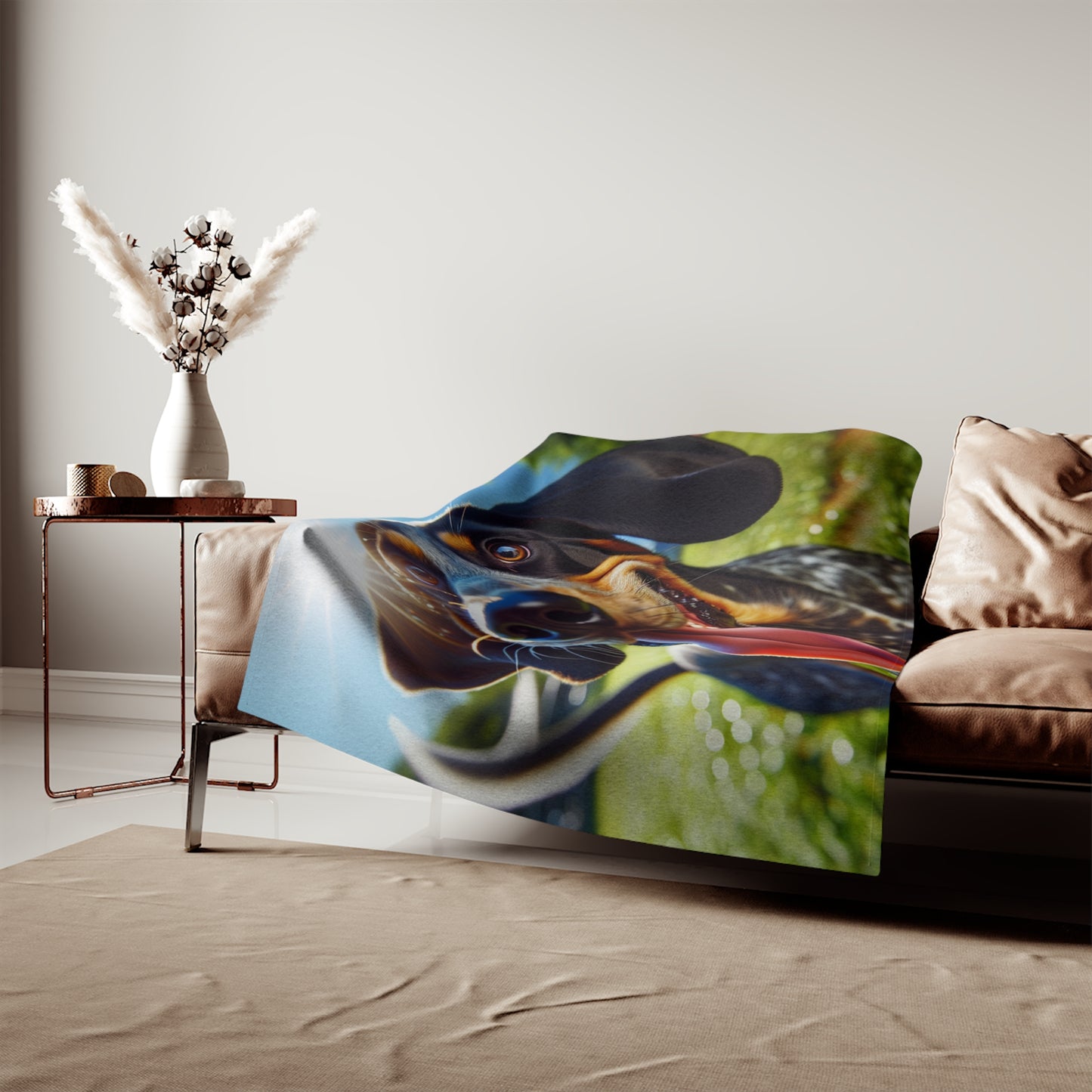 Bluetick Coonhound Sweatshirt Blanket