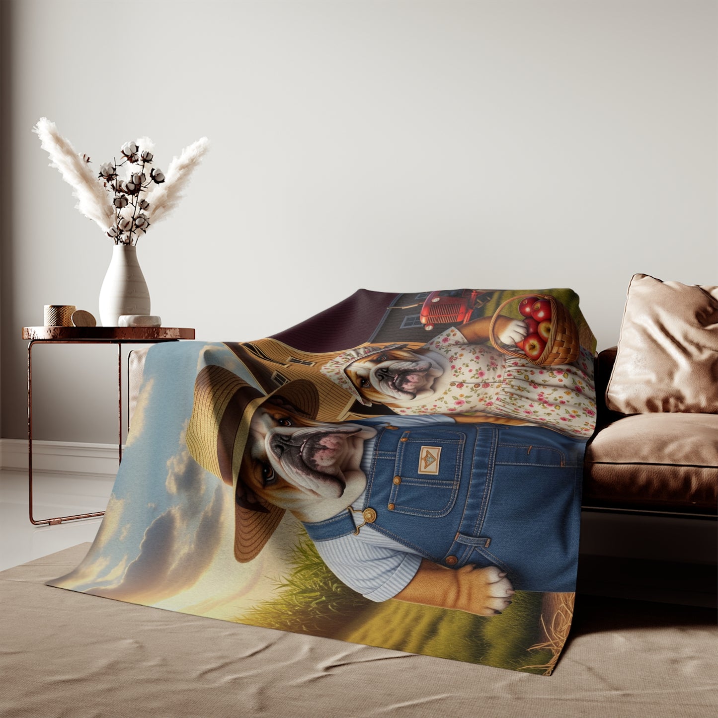 Bulldog Sweatshirt Blanket
