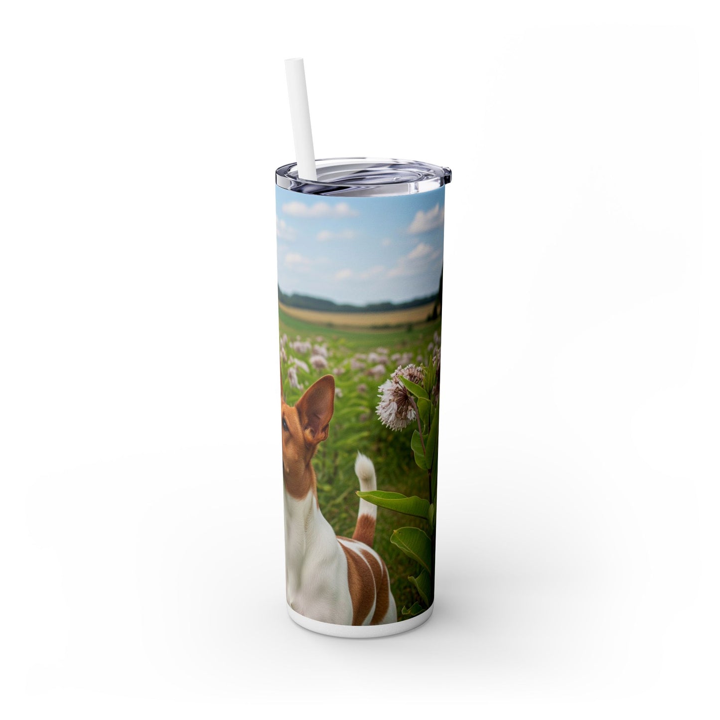 Rat Terrier Tumbler with Straw, 20oz