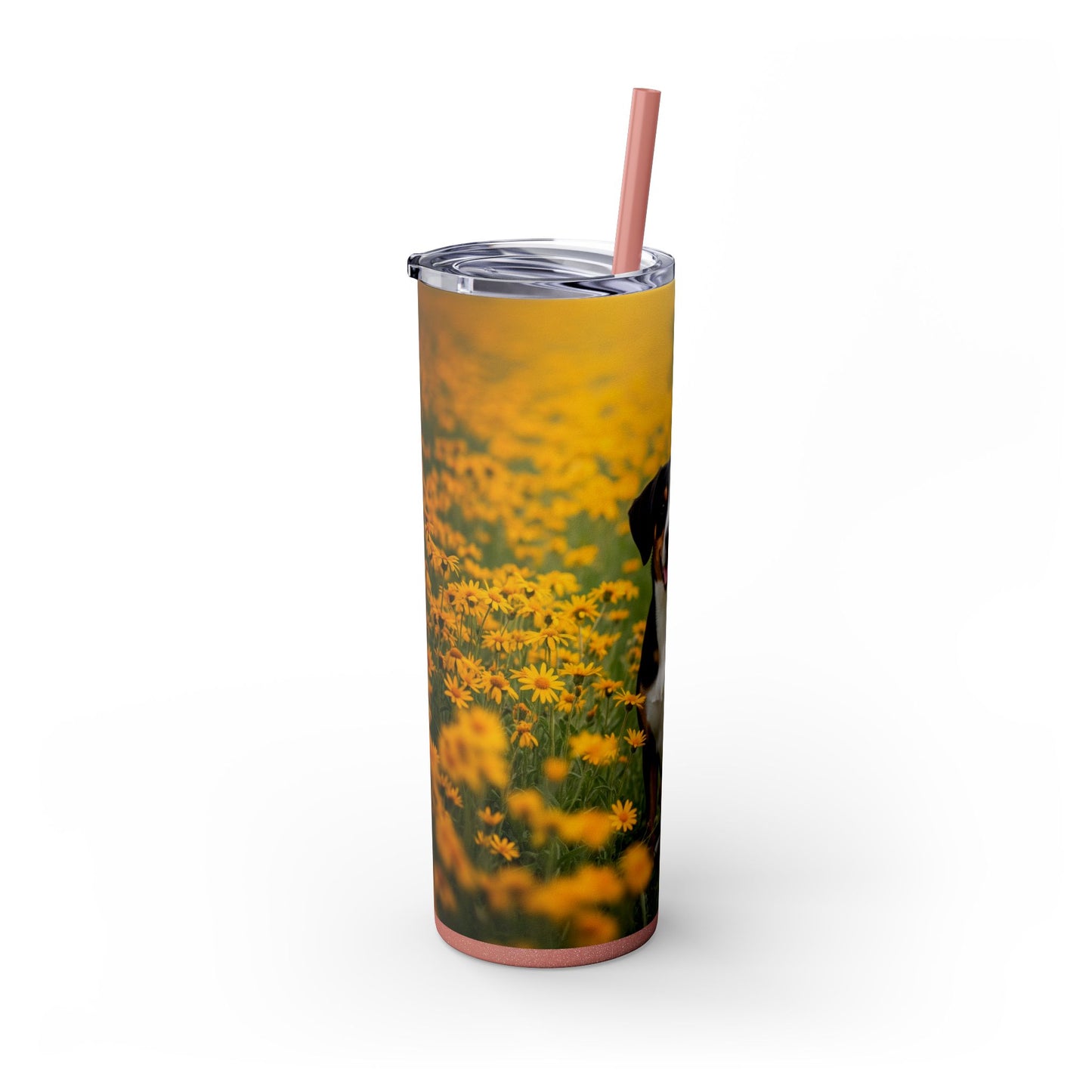 Entlebucher Mountain Dog Skinny Tumbler with Straw, 20oz