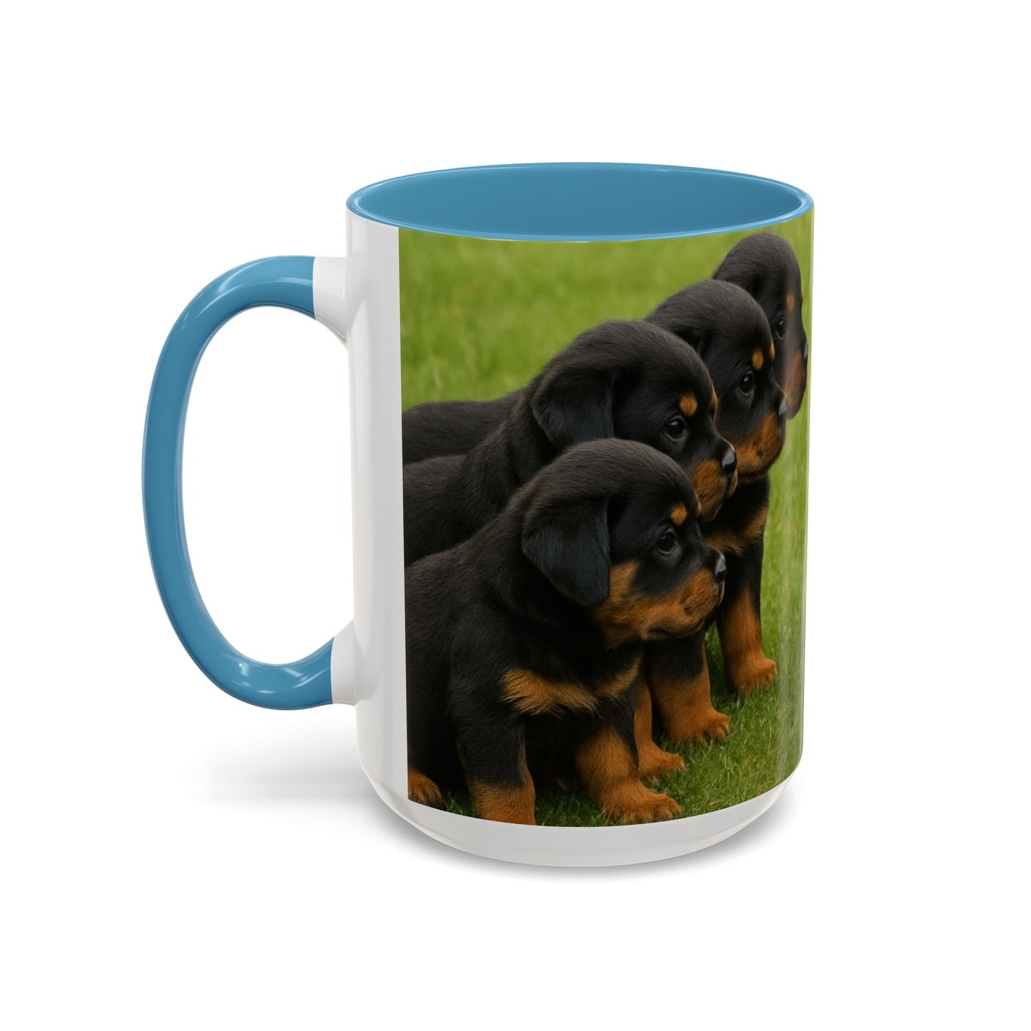 Rottweiler puppies Accent Coffee Mug - Perfect Gift for Dog Lovers