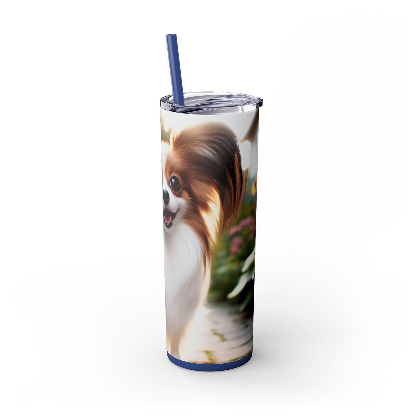 Papillon Skinny Tumbler with Straw, 20oz