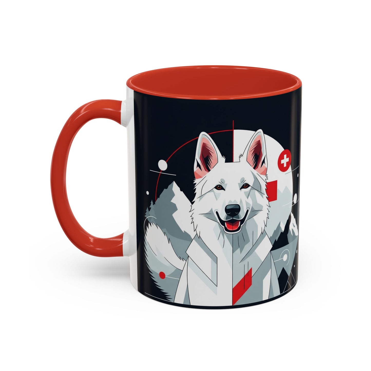 White Swiss Shepherd Dog Accent Coffee Mug - Perfect Gift for Dog Lovers