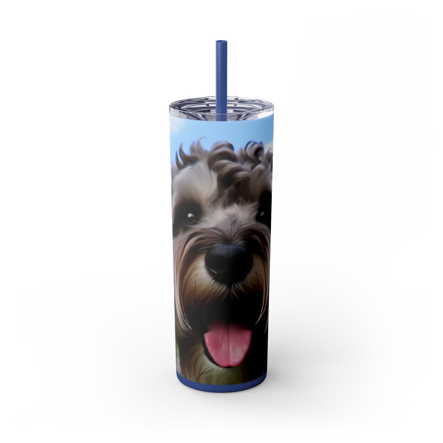 Schnoodle Skinny Tumbler with Straw, 20oz