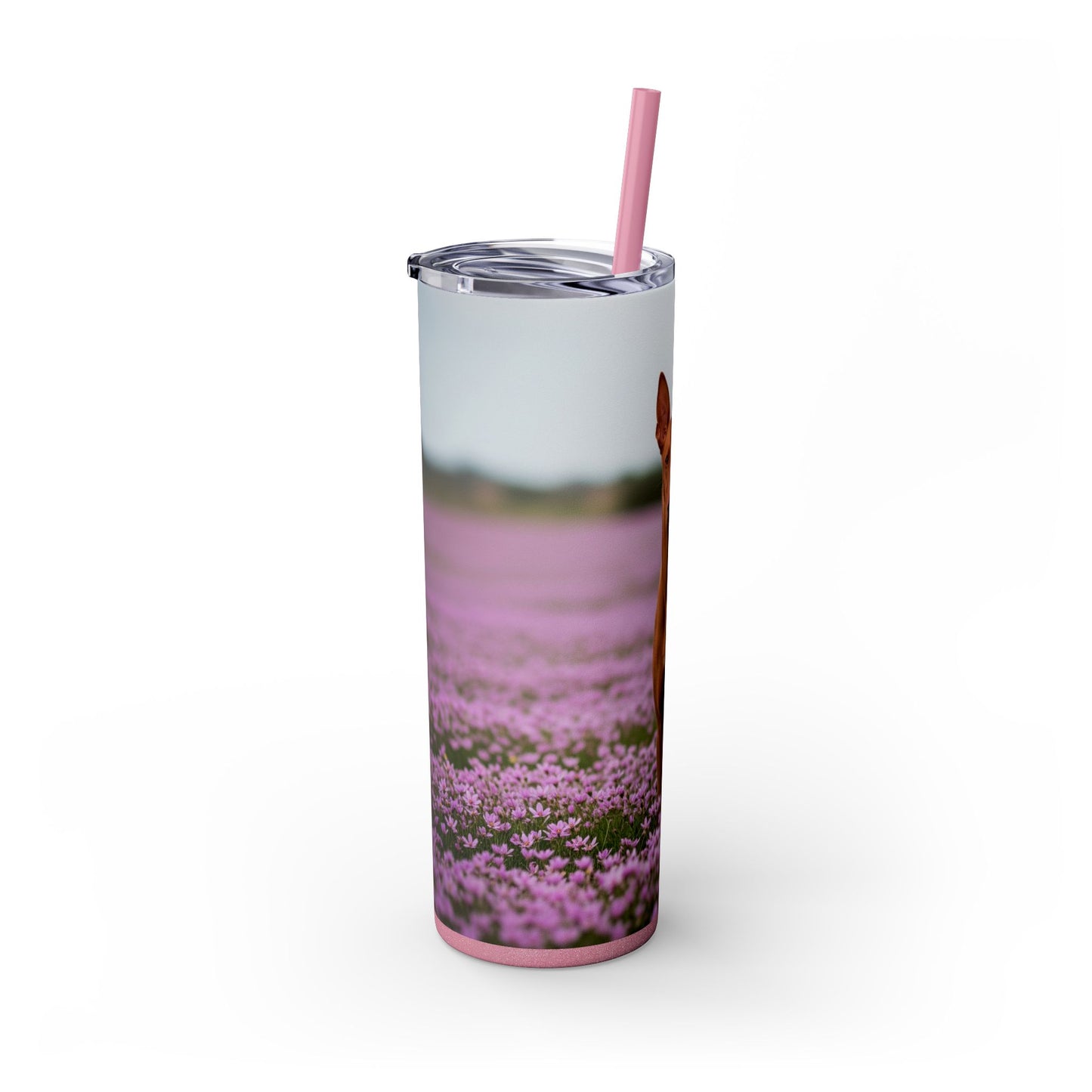 Pharaoh Hound Skinny Tumbler with Straw, 20oz