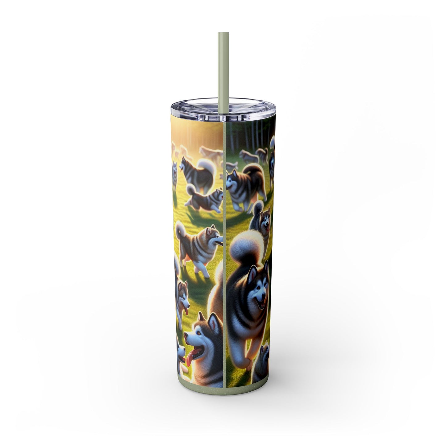 Alaskan Malamute Tumbler with Straw, 20oz