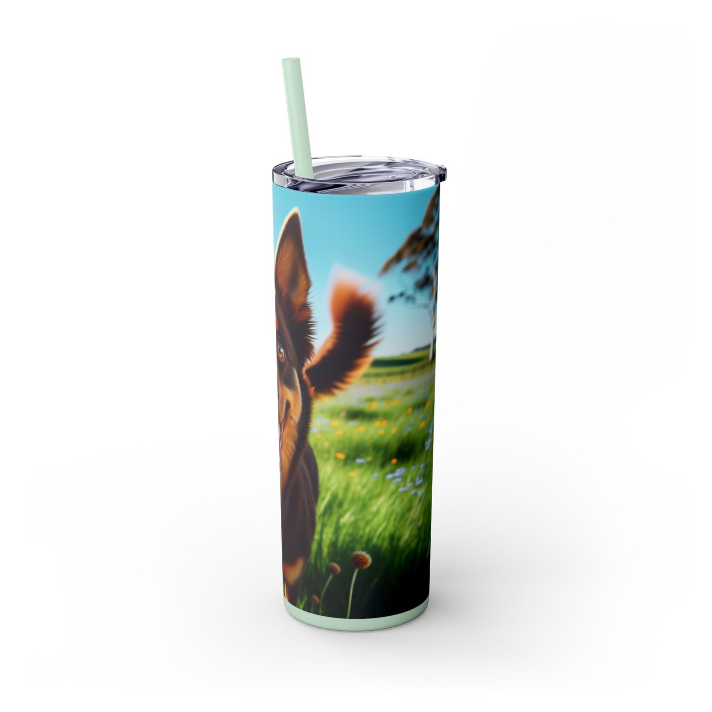 Australian Kelpie Tumbler with Straw, 20oz
