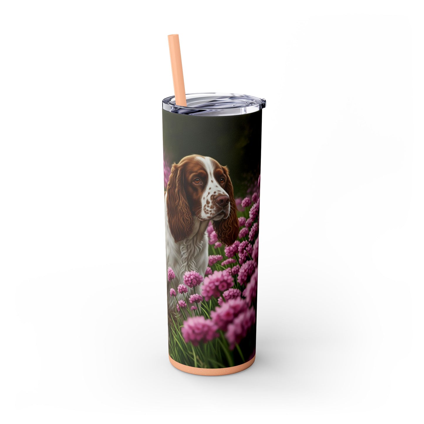English Springer Spaniel Skinny Tumbler with Straw, 20oz