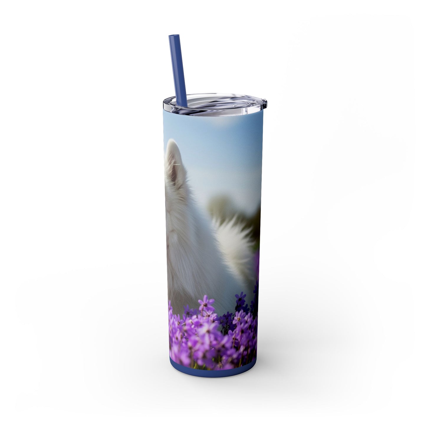 Samoyed Tumbler with Straw, 20oz
