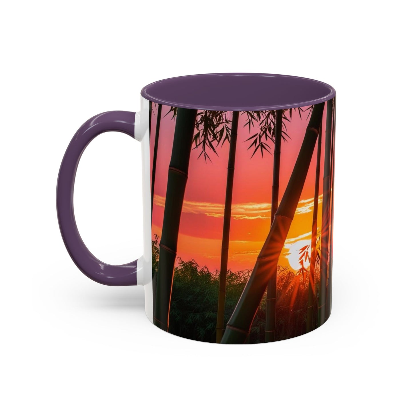 Bamboo Forest Sunrise Accent Coffee Mug - Perfect Gift for Dog Lovers