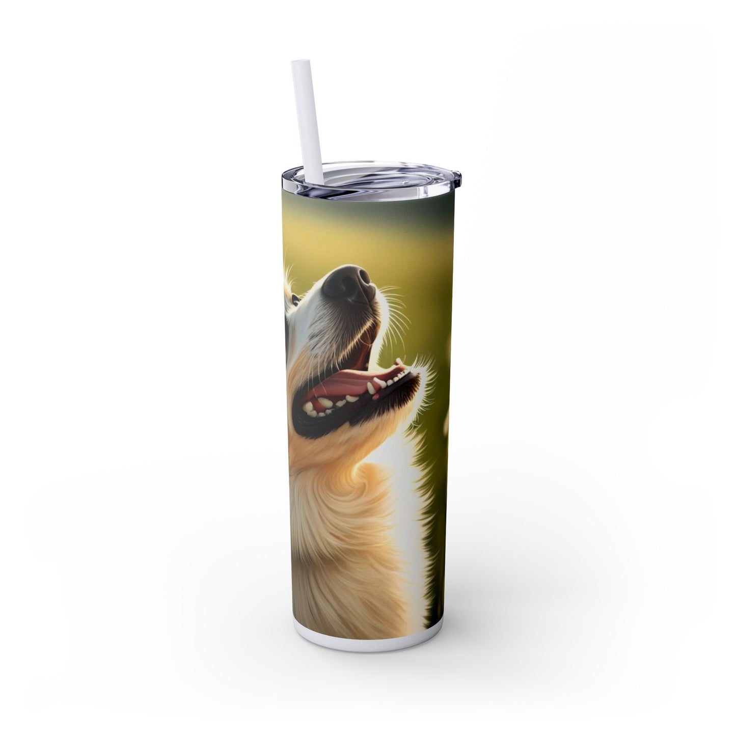 Swedish Vallhund Skinny Tumbler with Straw, 20oz