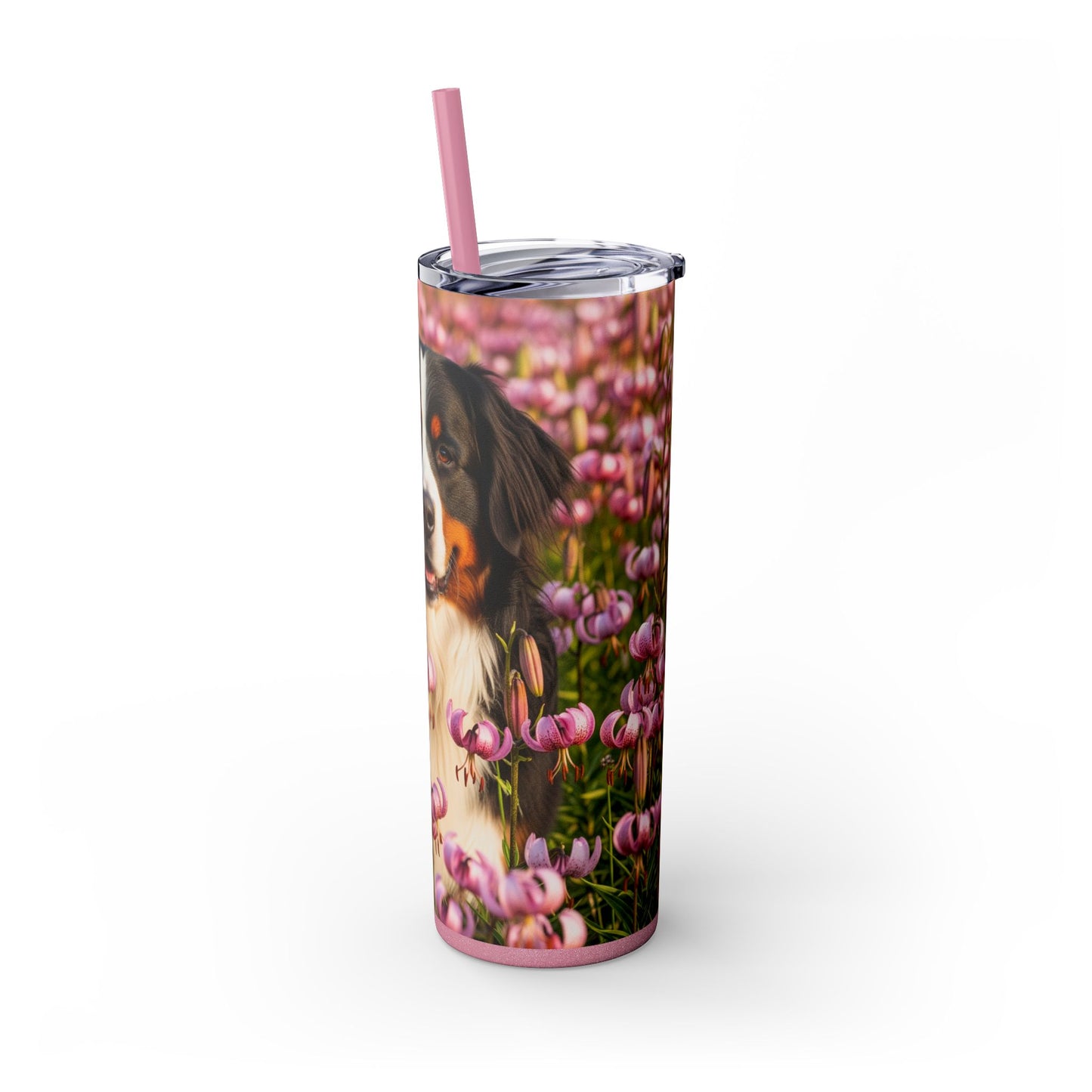 Bernese Mountain Dog Tumbler with Straw, 20oz