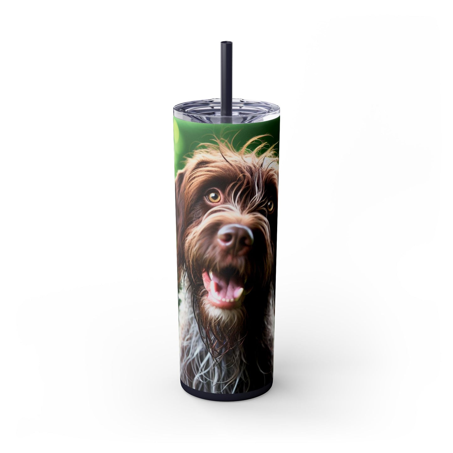 German Wirehaired Pointer Tumbler with Straw, 20oz