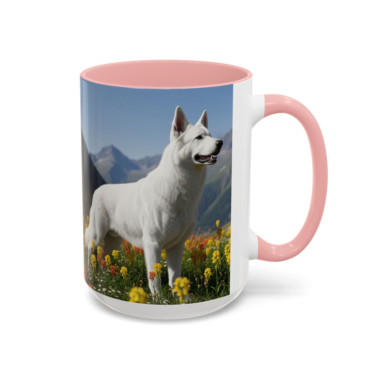 White Swiss Shepherd Dog Accent Coffee Mug - Perfect Gift for Dog Lovers