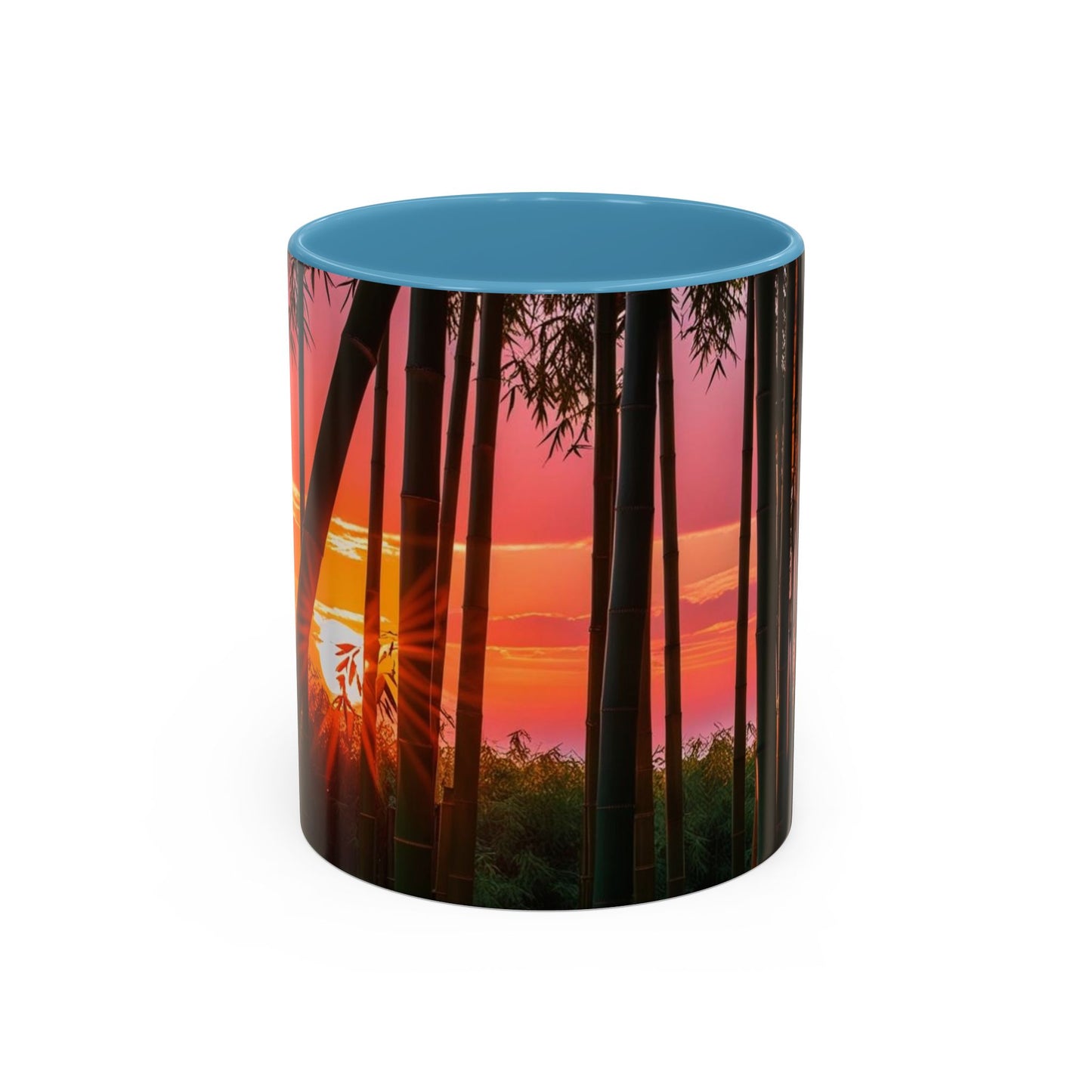 Bamboo Forest Sunrise Accent Coffee Mug - Perfect Gift for Dog Lovers