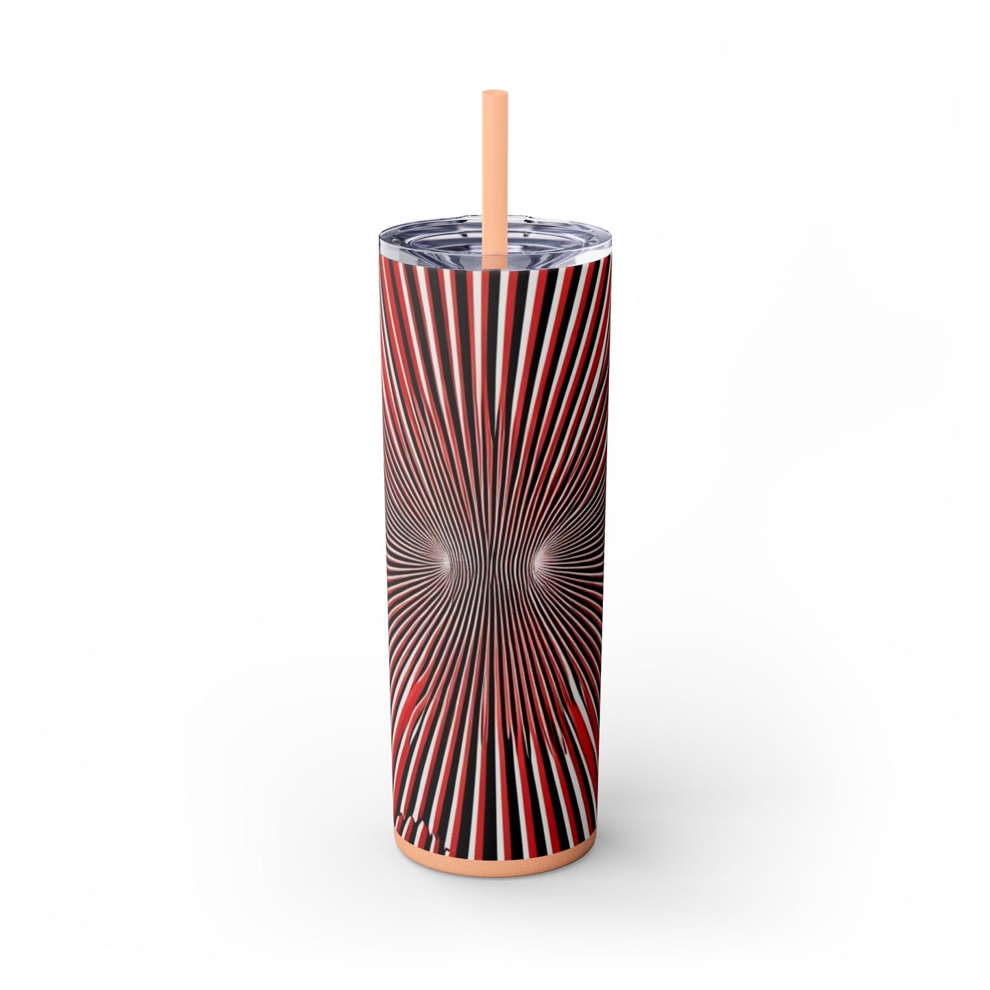 Optical Illusion Skinny Tumbler with Straw, 20oz