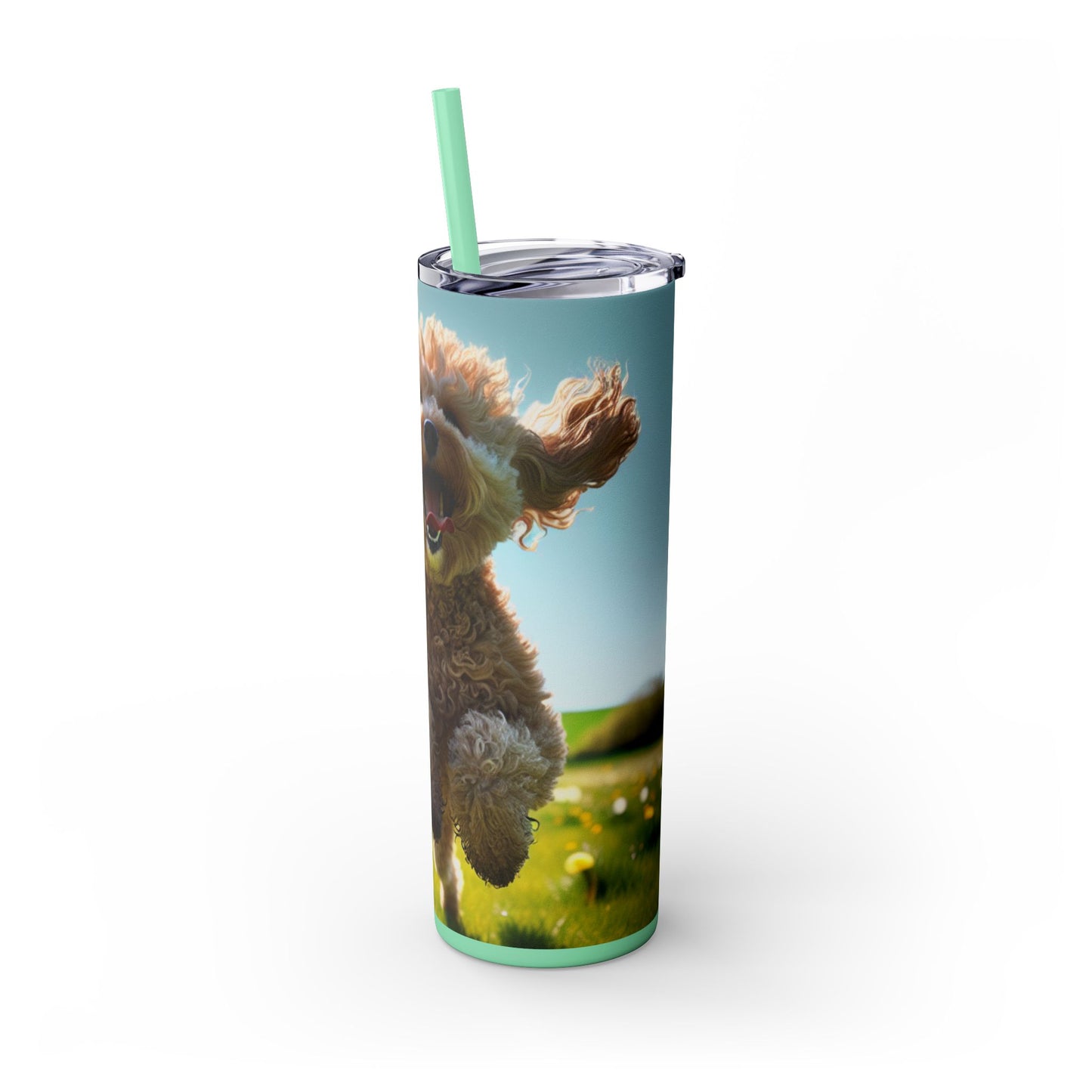Spoodle Skinny Tumbler with Straw, 20oz