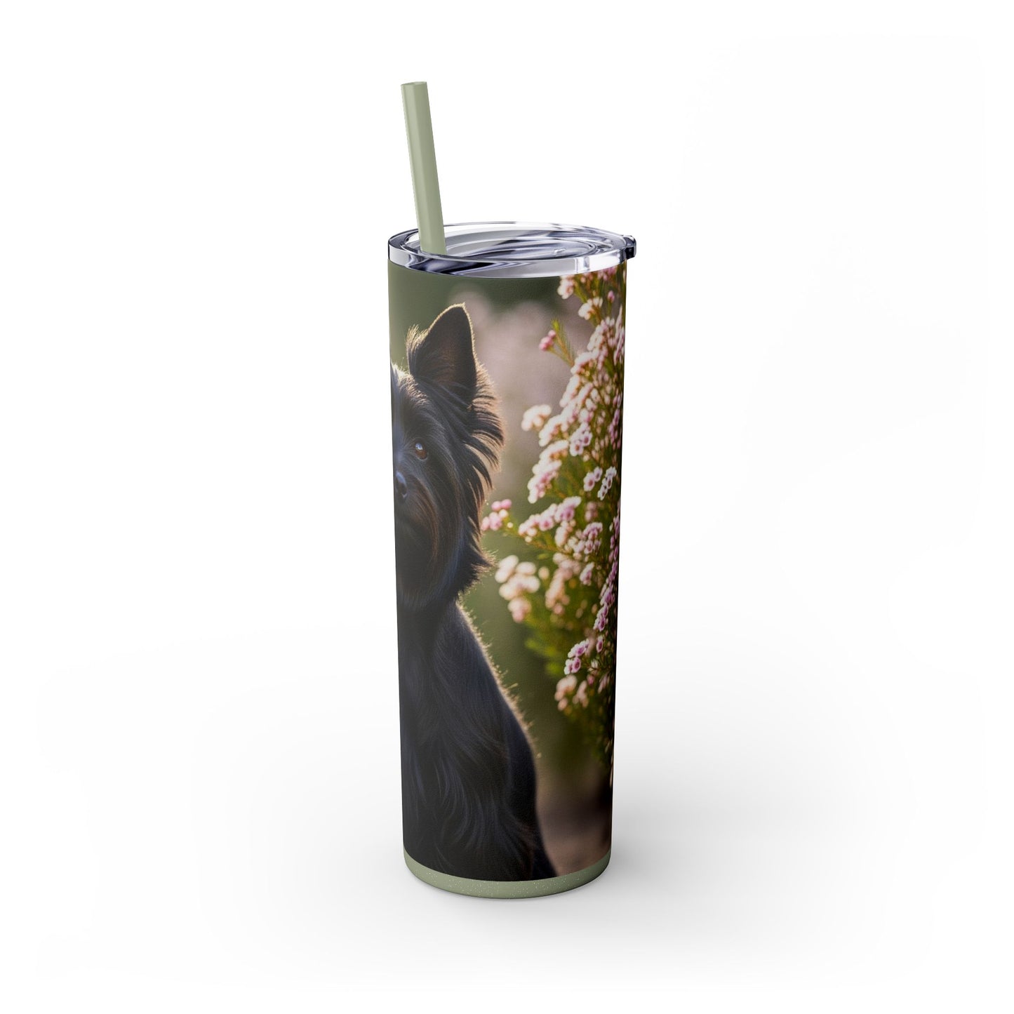 Australian Silky Terrier Tumbler with Straw, 20oz