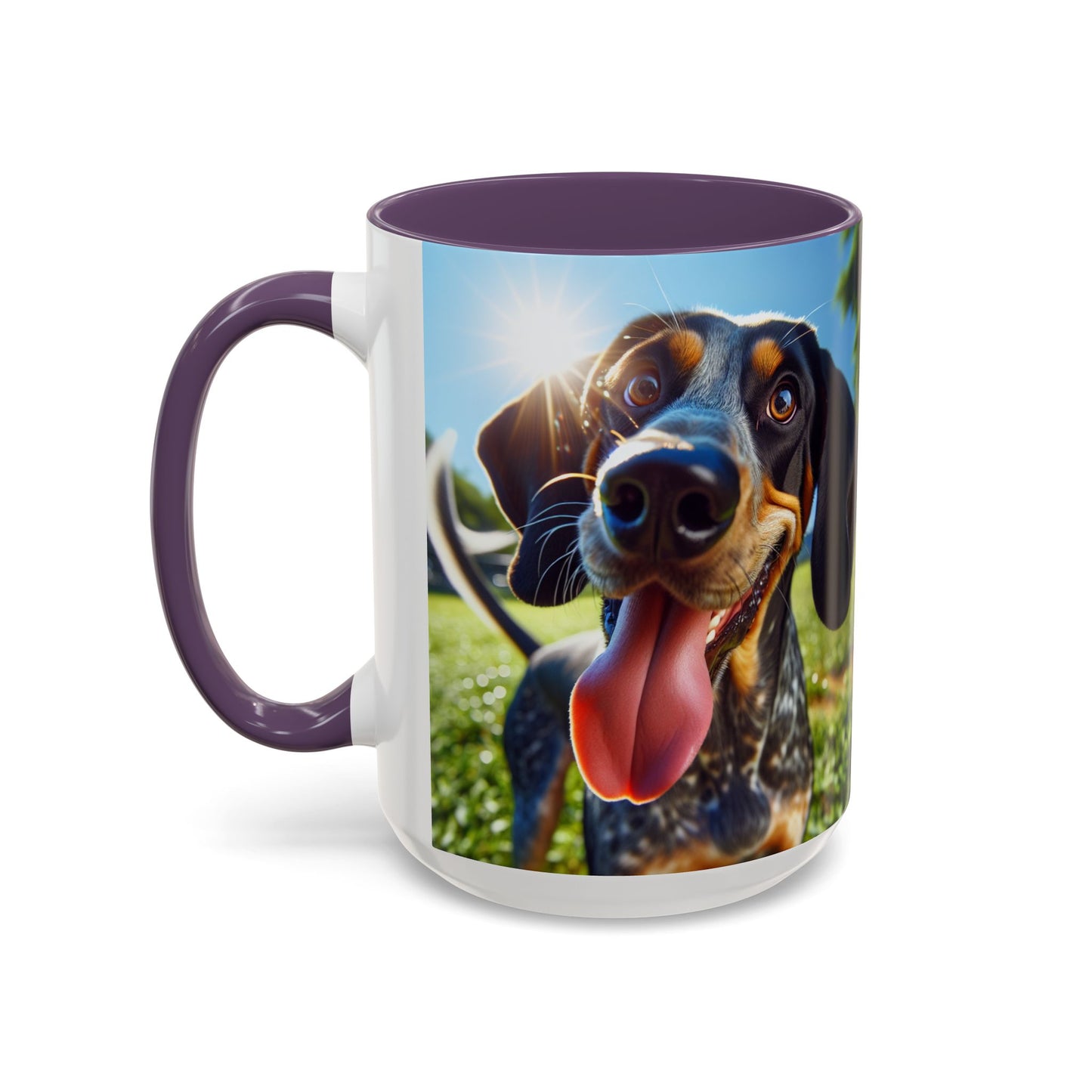 Bluetick Coonhound Accent Coffee Mug - Perfect Gift for Dog Lovers