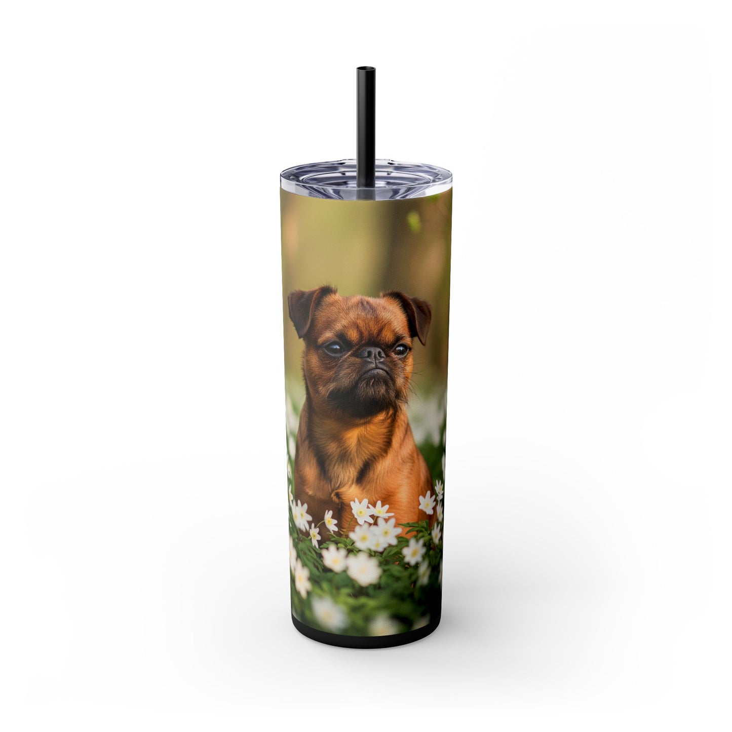 Brussels Griffon Tumbler with Straw, 20oz