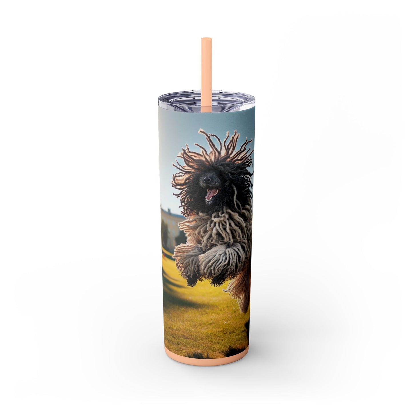 Puli Skinny Tumbler with Straw, 20oz
