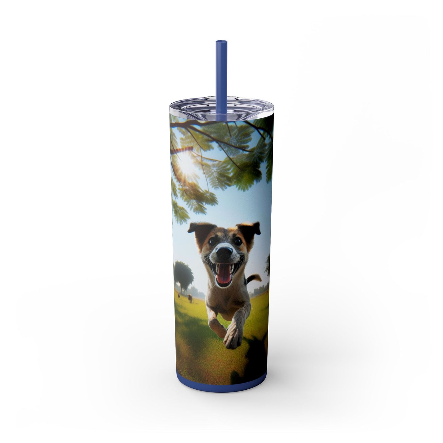 Indian Pariah Dog Tumbler with Straw, 20oz