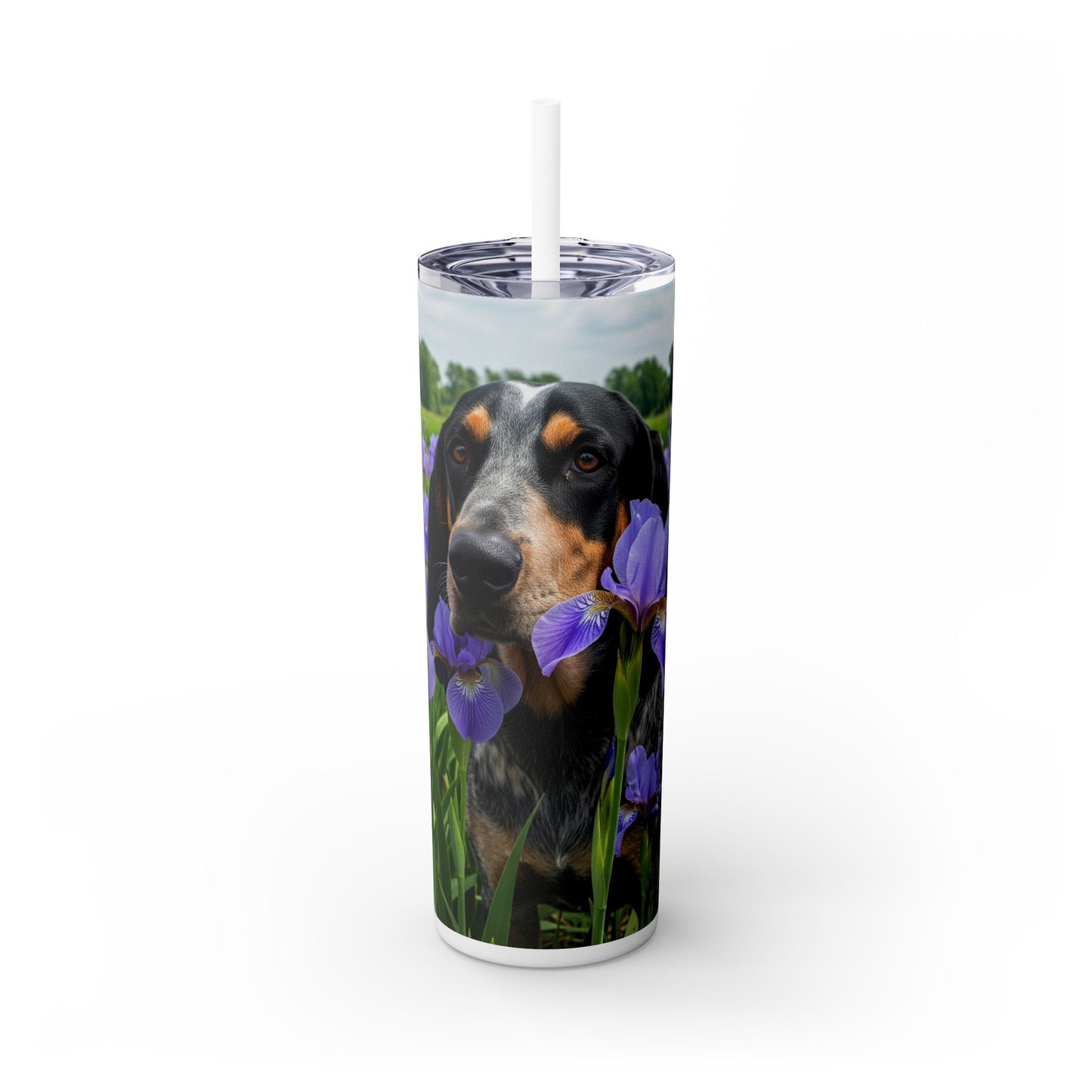 Bluetick Coonhound Tumbler with Straw, 20oz