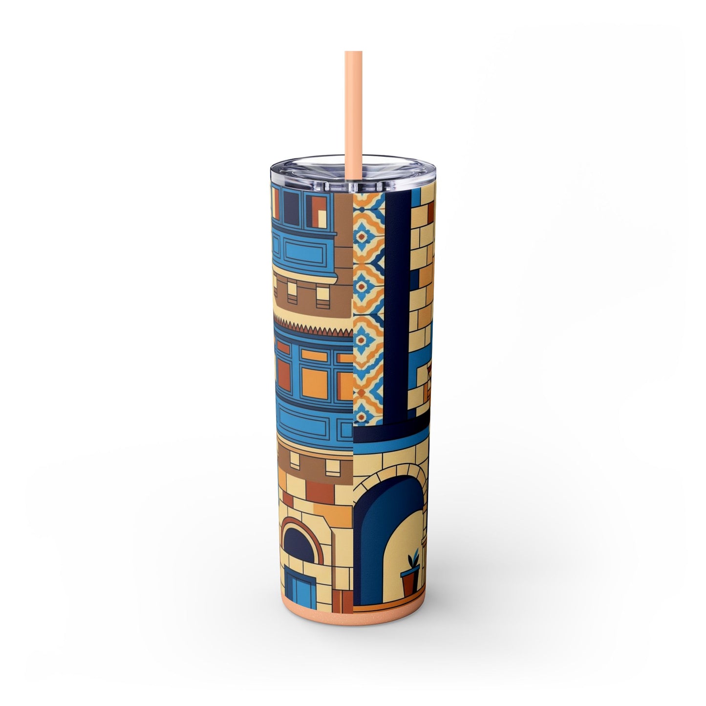 Pharaoh Hound Skinny Tumbler with Straw, 20oz