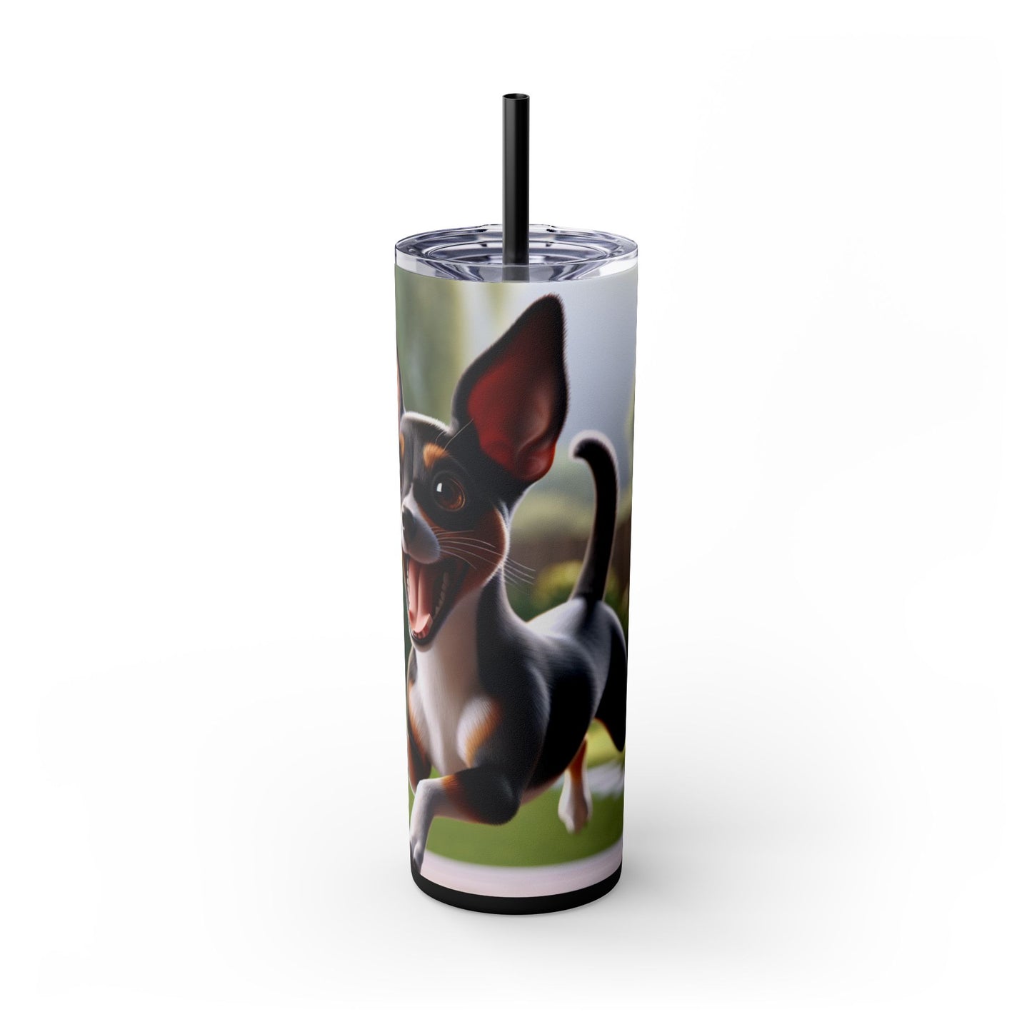 Rat Terrier Tumbler with Straw, 20oz